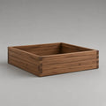 Quadratisches Hochbeet aus massivem Akazienholz, Braun, 100 × 100 × 25 cm