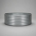 Runder Hochbeet-Pflanzring aus verzinktem Stahl, Silber, Ø 120 × H 45 cm